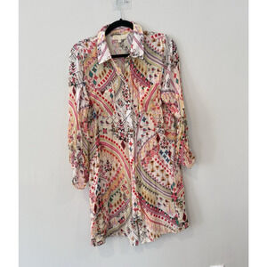 True Colours by La Moda clothing 100% silk Shirt Dress S/M . orig $289 2027